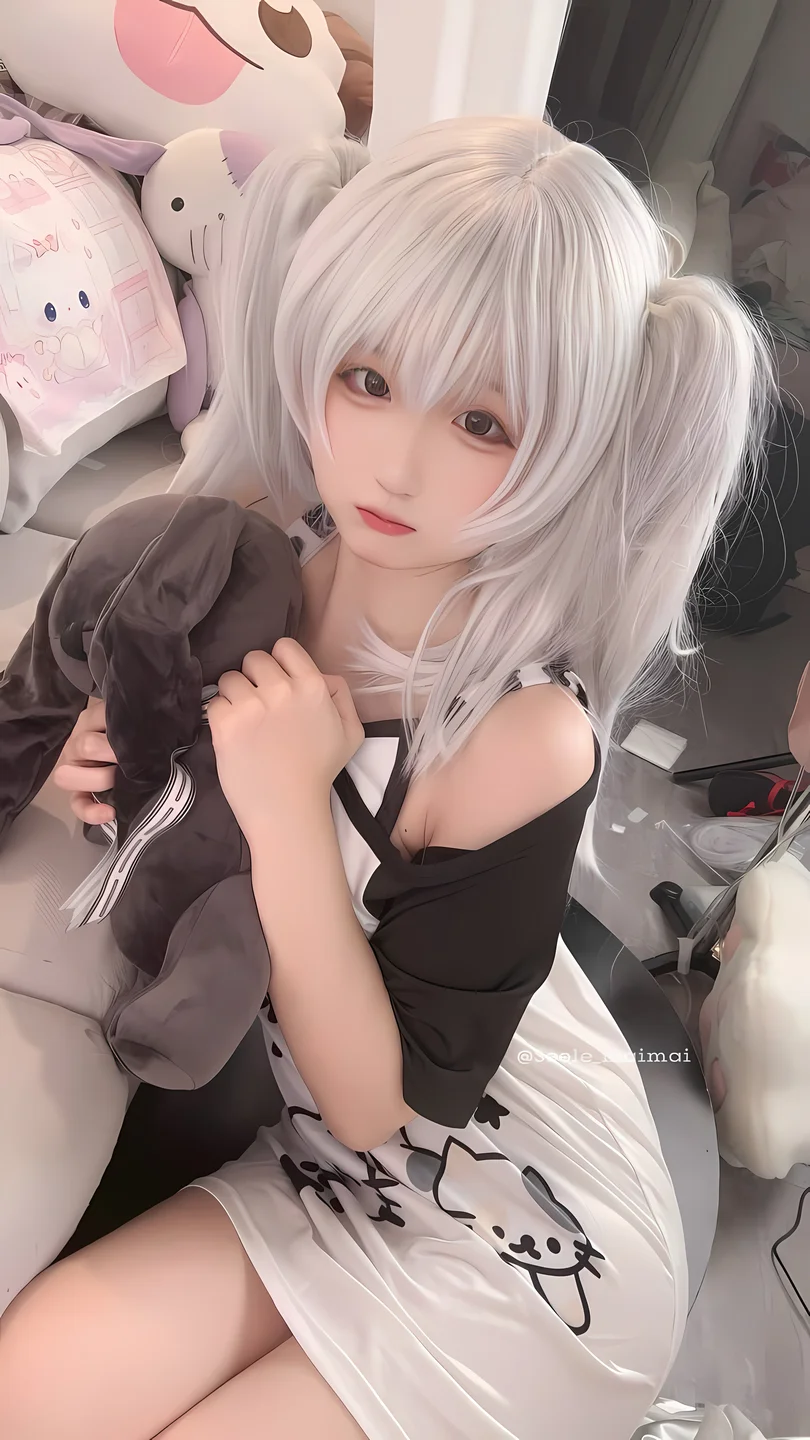 seele麦麦 - No.021 白色双马尾 [16P-82MB] tg@simisebaisi 【丝足阁】013.webp